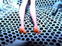 orange closed heels b